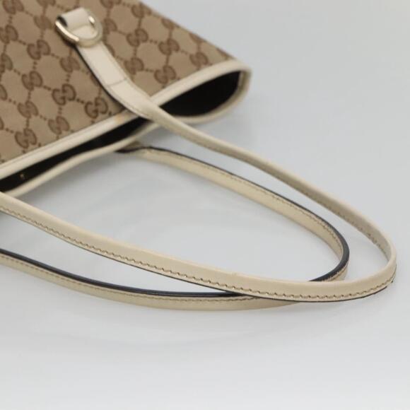 GUCCI GG Canvas Tote Bag Beige Gold - Picture 7 of 16